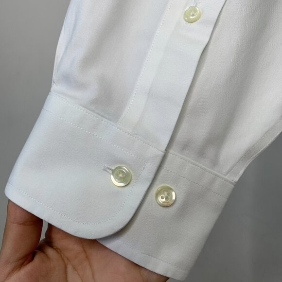 Brooks Brothers 346 Men's White Long Sleeve Button Down Shirt Size 18 4/5 - Picture 11 of 15